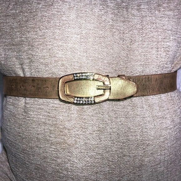 GUESS VINTAGE GOLD BELT SZ medium - Picture 3 of 9
